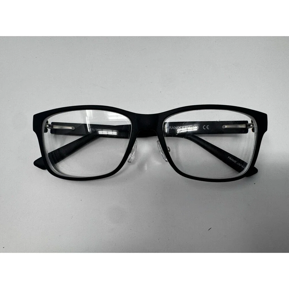 Randolph Triton Black Eyeglass Frames 53-16-140 Japan